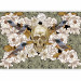 Photo Wallpaper Among the Flowers - fantasy motif with birds and a skull on a floral background 59723 additionalThumb 5