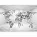 Wall Mural Diamond Map - World map with a diamond motif on a white background 61823 additionalThumb 5