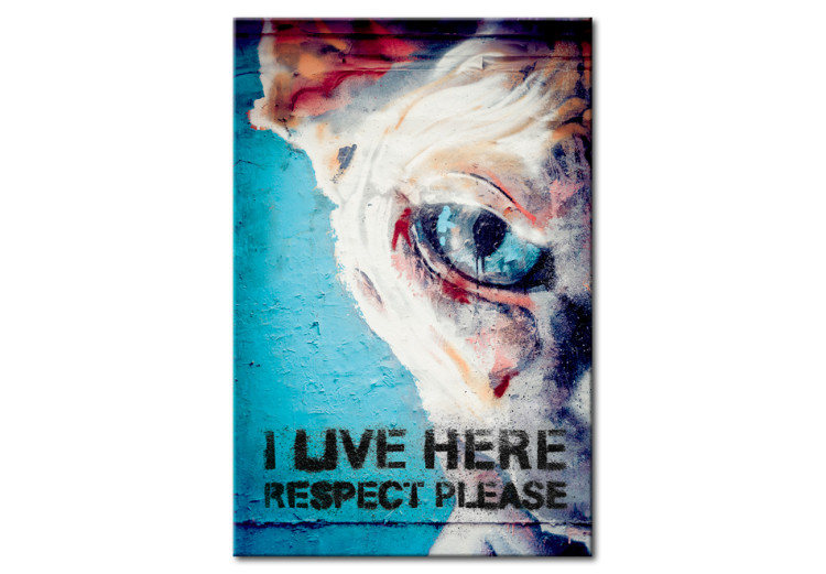 Canvas Print I Live Here, Respect Please 64823