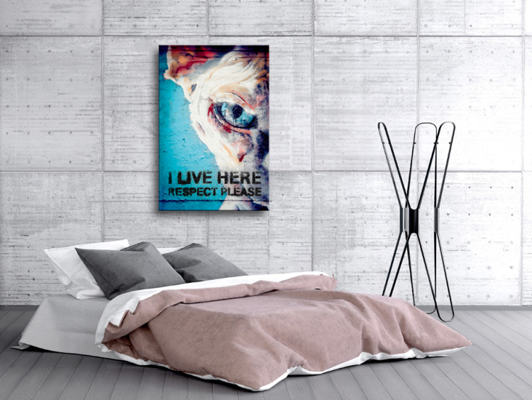 Canvas Print I Live Here, Respect Please 64823 additionalImage 3