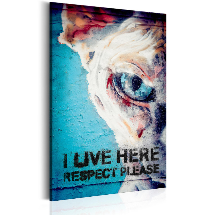 Canvas Print I Live Here, Respect Please 64823 additionalImage 2