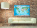 Canvas Art Print Journey with a Compass (1-part) - Classic Blue World Map 95923 additionalThumb 3