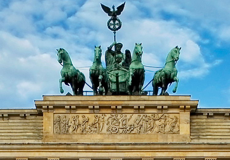Photo Wallpaper Urban architecture of Berlin - Brandenburg Gate and sky with clouds 97223 additionalImage 3
