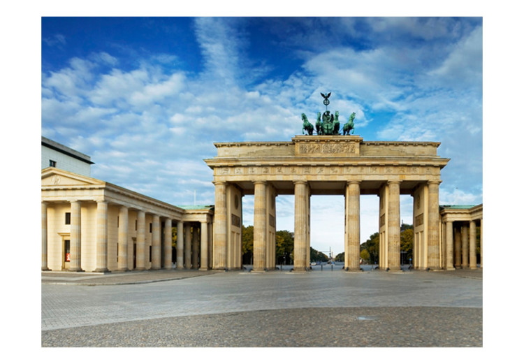 Photo Wallpaper Urban architecture of Berlin - Brandenburg Gate and sky with clouds 97223 additionalImage 1