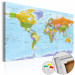 Decorative Pinboard World Map: Orbis Terrarum [Cork Map - German Text] 99123