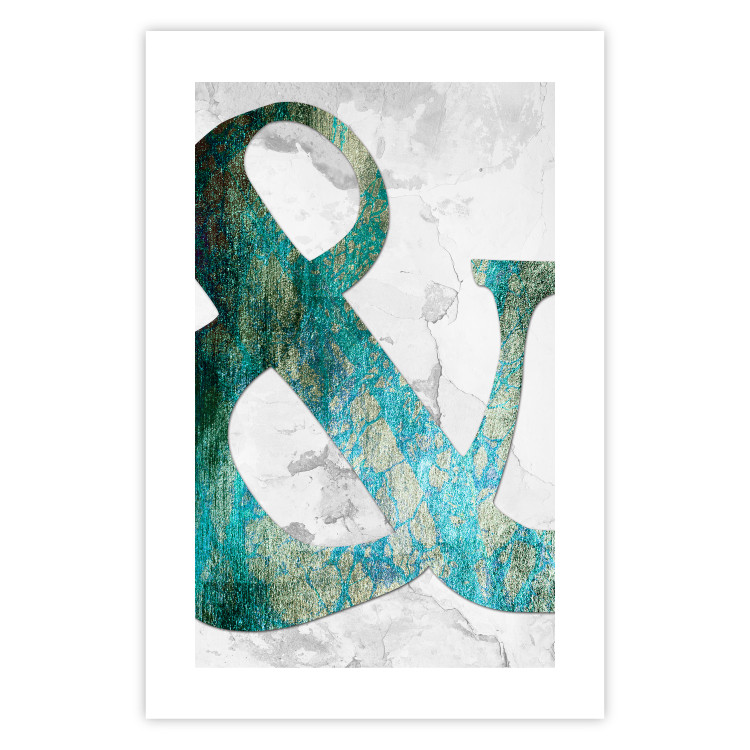 Poster Etka - typography with a varied texture on a light stone background 114333 additionalImage 18