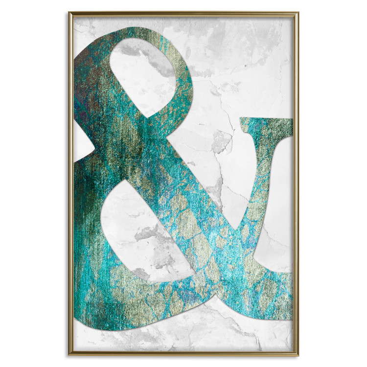 Poster Etka - typography with a varied texture on a light stone background 114333 additionalImage 19