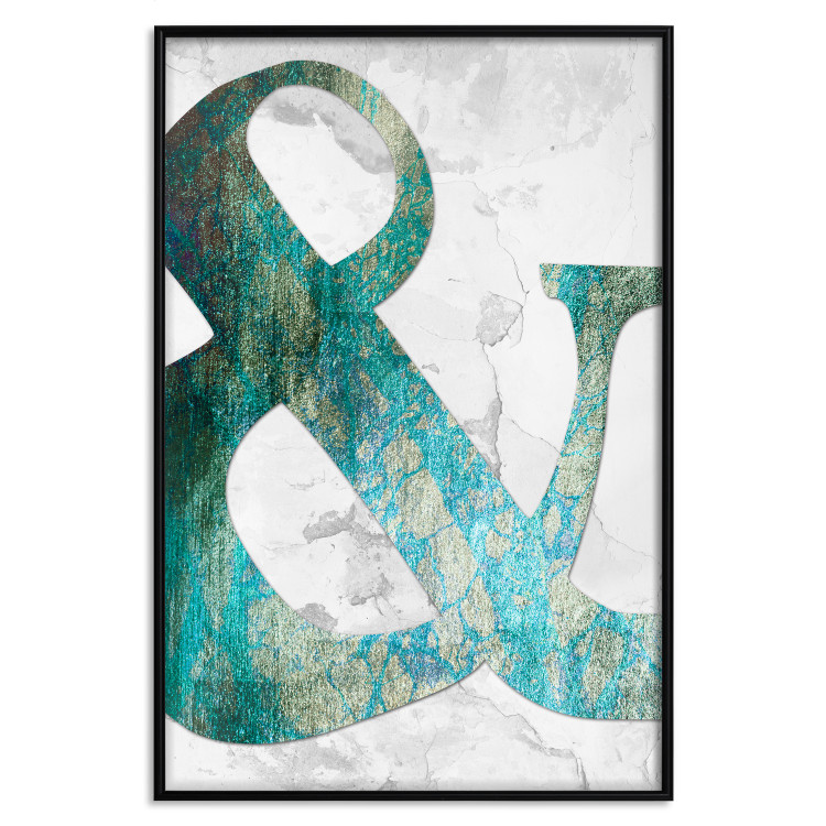Poster Etka - typography with a varied texture on a light stone background 114333 additionalImage 20