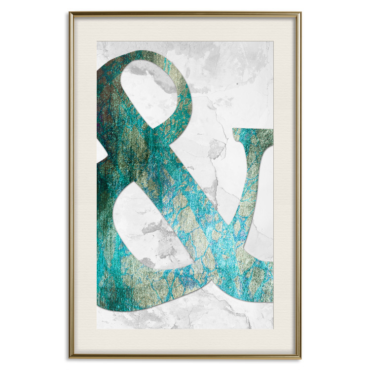 Poster Etka - typography with a varied texture on a light stone background 114333 additionalImage 21