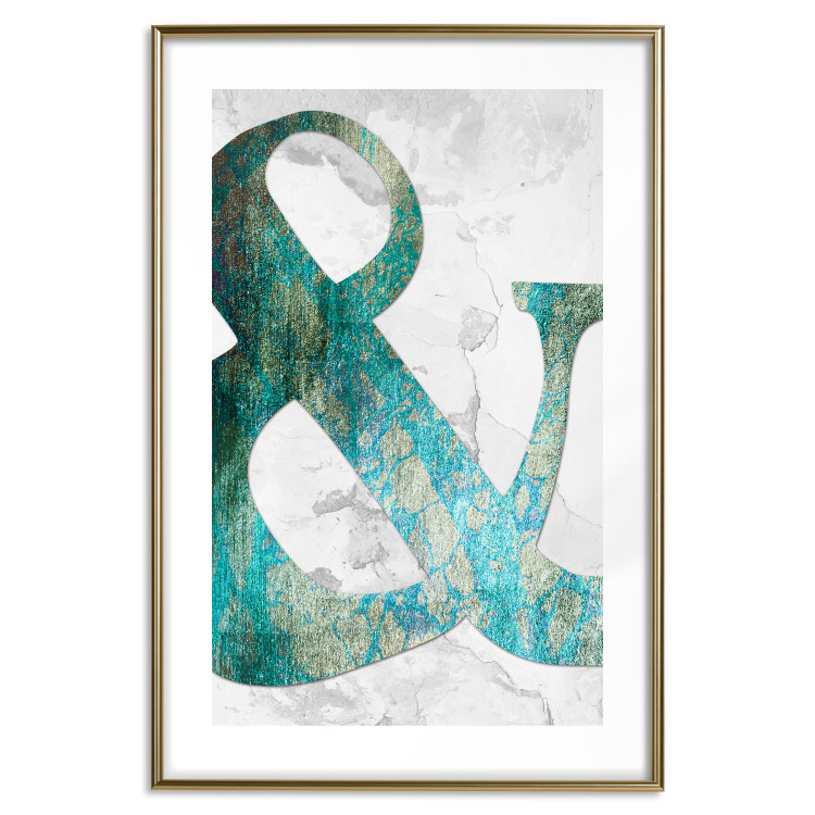 Poster Etka - typography with a varied texture on a light stone background 114333 additionalImage 14