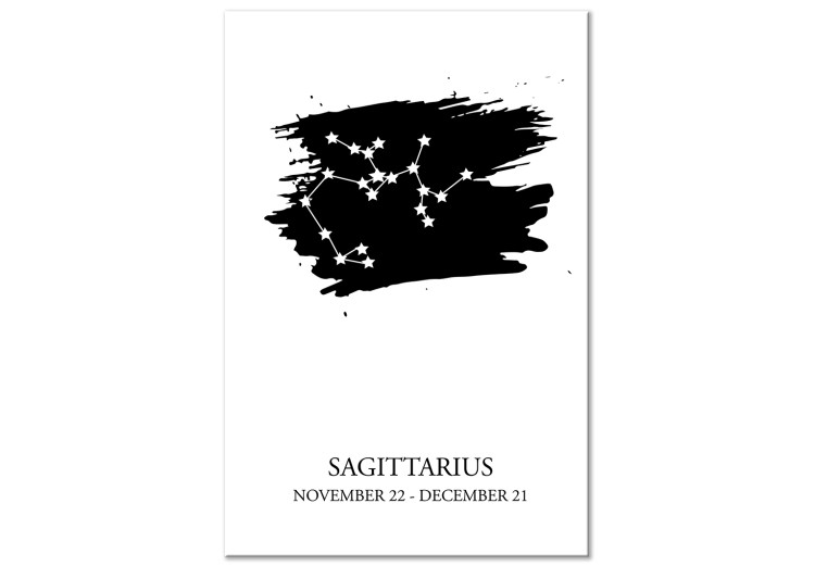 Canvas Zodiac Sign Sagittarius (1-Piece) - Graphic Design with Texts 114833