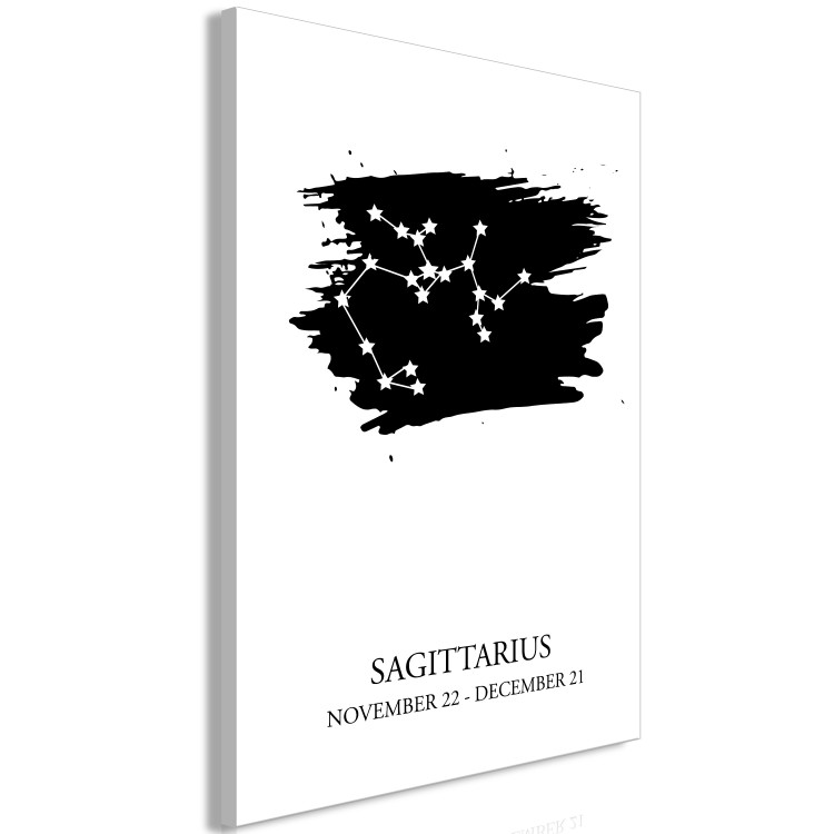Canvas Zodiac Sign Sagittarius (1-Piece) - Graphic Design with Texts 114833 additionalImage 2