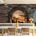 Wall Mural View from a castle window - landscape with outlines of trees at sunset 114933 additionalThumb 6