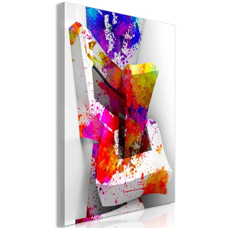 Canvas 3D Space (1-part) - Colorful World of Abstract Forms 115033 additionalImage 2
