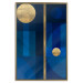 Wall Poster Indigo - modern geometric abstraction in blue and gold circles 117333 additionalThumb 20