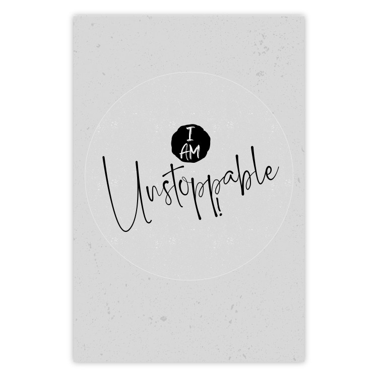 Wall Poster I Am Unstoppable - minimalist composition with English texts 117433
