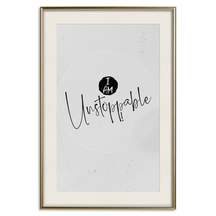 Wall Poster I Am Unstoppable - minimalist composition with English texts 117433 additionalImage 19