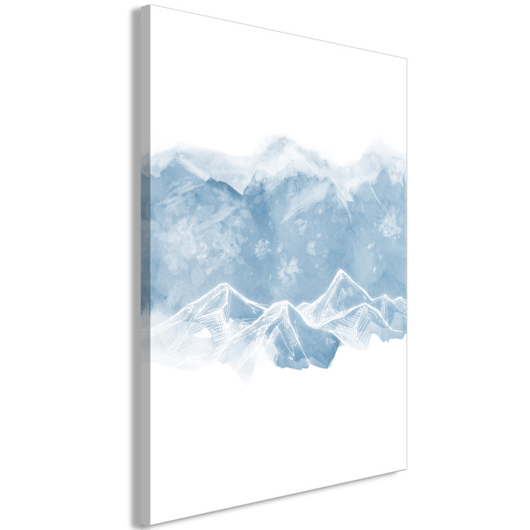 Canvas Icebergs - a minimalist, watercolor landscape of winter glaciers 117733 additionalImage 2