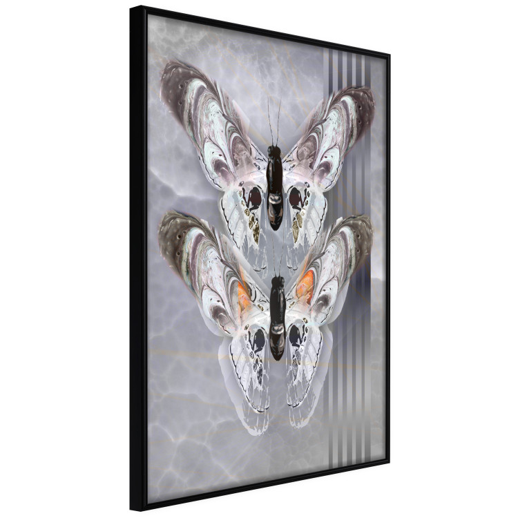 Poster Pair of Butterflies - modern composition with insects on a non-uniform background 118333 additionalImage 10