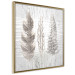 Wall Poster Three Leaves - light composition with a plant motif on a marble background 120833 additionalThumb 12