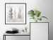 Wall Poster Three Leaves - light composition with a plant motif on a marble background 120833 additionalThumb 5