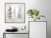 Wall Poster Three Leaves - light composition with a plant motif on a marble background 120833 additionalThumb 6