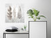 Wall Poster Three Leaves - light composition with a plant motif on a marble background 120833 additionalThumb 17