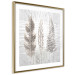 Wall Poster Three Leaves - light composition with a plant motif on a marble background 120833 additionalThumb 7