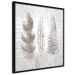 Wall Poster Three Leaves - light composition with a plant motif on a marble background 120833 additionalThumb 10