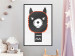 Poster Decorative Alpaca - funny gray animal with orange outline 123133 additionalThumb 5