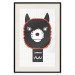 Poster Decorative Alpaca - funny gray animal with orange outline 123133 additionalThumb 18