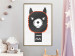 Poster Decorative Alpaca - funny gray animal with orange outline 123133 additionalThumb 7
