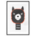 Poster Decorative Alpaca - funny gray animal with orange outline 123133 additionalThumb 17