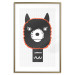 Poster Decorative Alpaca - funny gray animal with orange outline 123133 additionalThumb 16
