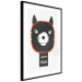 Poster Decorative Alpaca - funny gray animal with orange outline 123133 additionalThumb 11
