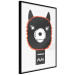 Poster Decorative Alpaca - funny gray animal with orange outline 123133 additionalThumb 10