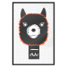 Poster Decorative Alpaca - funny gray animal with orange outline 123133 additionalThumb 18