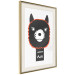 Poster Decorative Alpaca - funny gray animal with orange outline 123133 additionalThumb 2