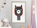Poster Decorative Alpaca - funny gray animal with orange outline 123133 additionalThumb 21