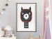Poster Decorative Alpaca - funny gray animal with orange outline 123133 additionalThumb 22
