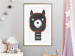 Poster Decorative Alpaca - funny gray animal with orange outline 123133 additionalThumb 13