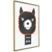 Poster Decorative Alpaca - funny gray animal with orange outline 123133 additionalThumb 12