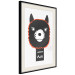 Poster Decorative Alpaca - funny gray animal with orange outline 123133 additionalThumb 3