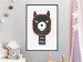 Poster Decorative Alpaca - funny gray animal with orange outline 123133 additionalThumb 4