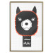 Poster Decorative Alpaca - funny gray animal with orange outline 123133 additionalThumb 20