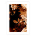 Wall Poster September Night - flowers and leaves in autumn colors on black background 123933 additionalThumb 26