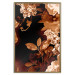 Wall Poster September Night - flowers and leaves in autumn colors on black background 123933 additionalThumb 27