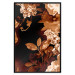 Wall Poster September Night - flowers and leaves in autumn colors on black background 123933 additionalThumb 25