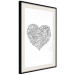 Wall Poster Ethnic Heart - heart made of black patterns on a white background 125233 additionalThumb 3