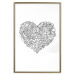 Wall Poster Ethnic Heart - heart made of black patterns on a white background 125233 additionalThumb 16